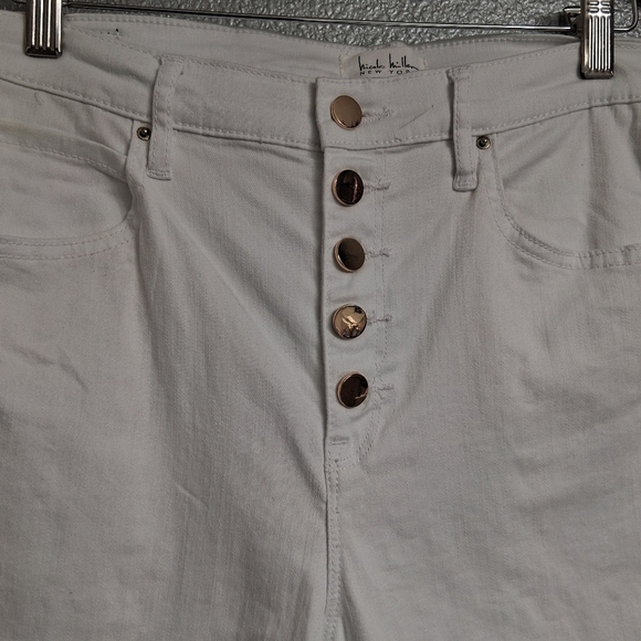 NWOT Nicole Miller New York White High Rise Jeans    Size 14 - Picture 2 of 10